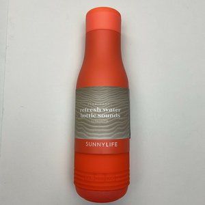 Sunnylife Refresh Water Bottle Sounds Water Bottle Bluetooth Speaker Neon Coral